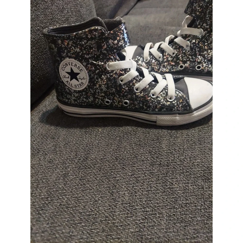 Converse Chuck Taylor All Star Glitter High‎ Top Sneakers Size 1 Kids Y2k Boho